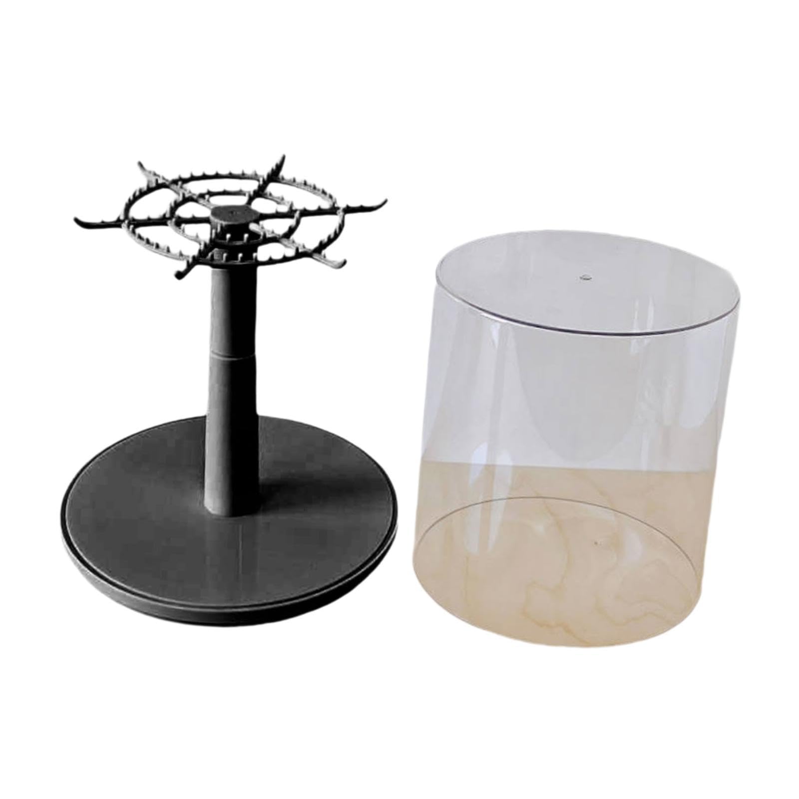 Espositore trasparente per bambole, supporto rotante per action figure, vetrina trasparente con protezione antipolvere, 26 x 23 cm