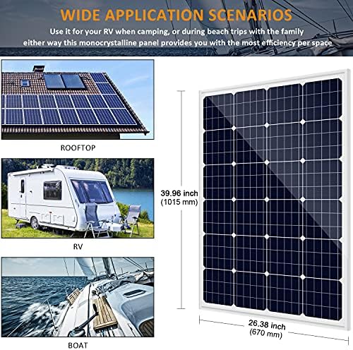 1120W Solar Wind Power Hybrid kit Off Grid with 6 pcs 120W Rigid monocrystalline Solar Panels + 400W Wind Turbine + 60A Solar Controller + Wind Controller + Accessories Needed for RV,Travel Trailer Detail