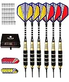 heinsa Soft Darts Pfeile, Dartpfeile mit Kunstoffspitze 18g, Softdarts E Dart, 6 Stück