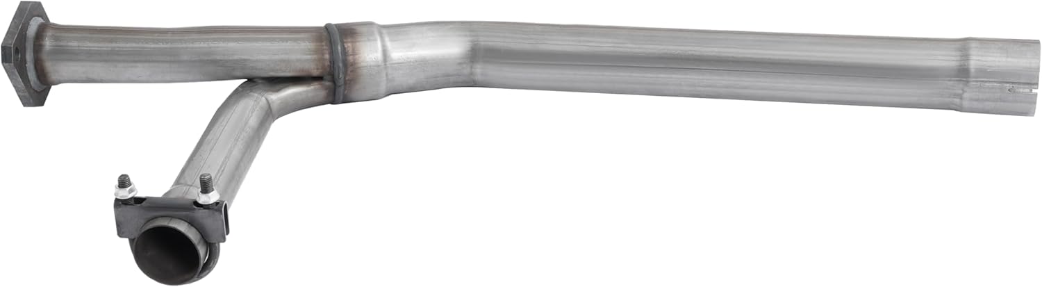 Exhaust Muffler & Y-Pipe Compatible with 2007-2019 Nissan Frontier 4.0L Crew Cab Pick Up 73.3 Bed with 139.9 Wheelbase 409 Stainless Steel Silvery