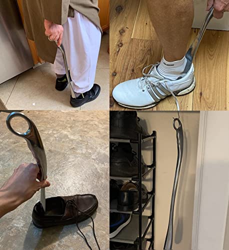 21 Inch Shoe Horn Long Handle For Seniors No Breakage Shoehorn Solid Metal Shoehorn Heavy Duty Handled Wide Shoe Horns Gift For Men Women #TOP3