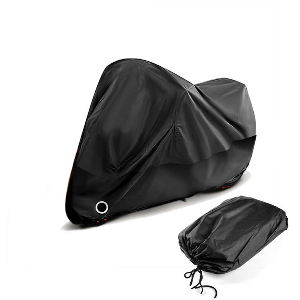 Motorrad Abdeckplane für Honda XADV X ADV 750 X ADV, 190T, Abdeckung Winterfest Wasserdicht Staubdicht UV Schutz mit Schlossloch Winddichte Schnalle,Black-XL(230 * 90 * 125CM)