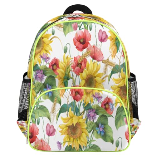 Sac à dos enfant tournesol coquelicot fini les affaires perdues à l'école