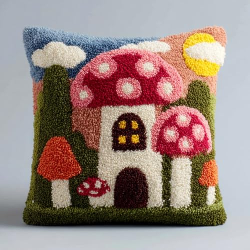 Kit de almohada de gancho de pestillo para decorar tu salón rústico con fundas tejidas