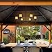 ALL FORTUNE Battery Operated Chandelier, Outdoor Hanging Candle Lights Battery Gazebo Lights, Outdoor Chandelier for Gazebo, Canopy, Pergola, Porch, Tent Decor (6)