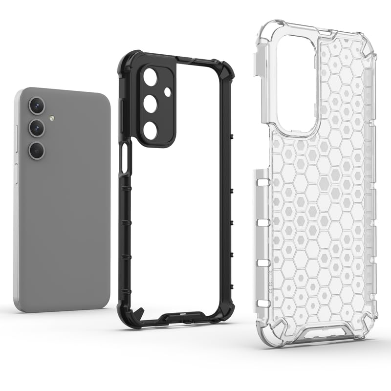 Image of Plastic Bumper Back Case Cover for Samsung Galaxy M35 5G (Transparent)