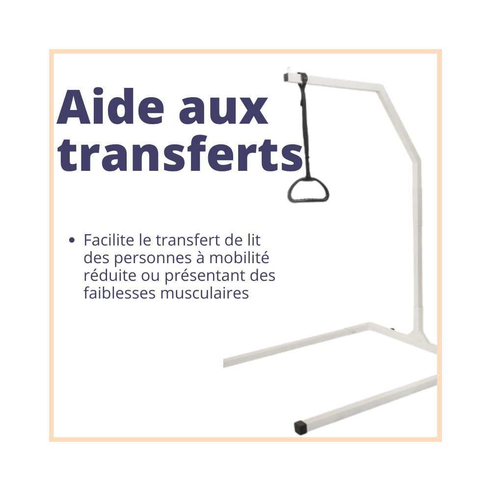 Potence de lit démontable sur Pieds 136 kg 174 cm