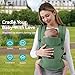 BethBear Baby Carrier Newborn to Toddler 7-45 lbs with Natural Material, Ergonomic Design,Versatile and Adjustable,Hands Free for Moms&Dads,Green