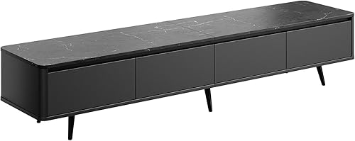 Miniatura 7 de Moderno soporte de TV para televisores de hasta 70 pulgadas, 70 pulgadas, centro de entretenimiento con 4 cajones, mesa consola multimedia de madera