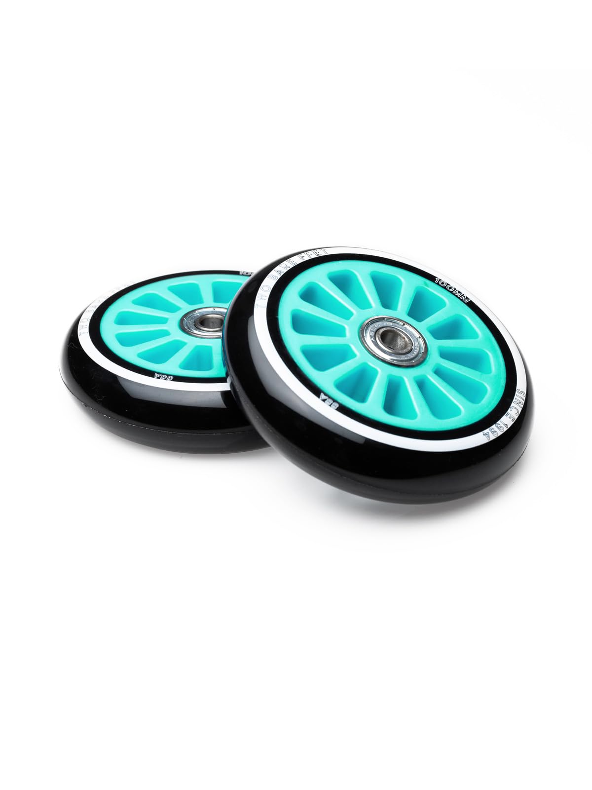 Two Bare Feet Stunt Scooter Wheels with ABEC 9 Bearings โ 100mm Replacement Freestyle Scooter Wheels, Single Wheel or Pair (Mint (Pair)) โ image 1