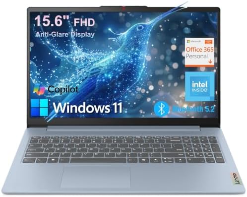 Lenovo 15.6" FHD Business Laptop, Intel Processor, 8GB DDR5, 128GB Storage