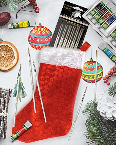 Myartscape Artist Supplies Miniature Paint Brushes, Set Of 12 For Detail & Fine Point Painting - Use With Acrylic, Watercolor, Oil, Gouache - For Pinstriping, Warhammer 40K, Models & Lettering White #TOP1