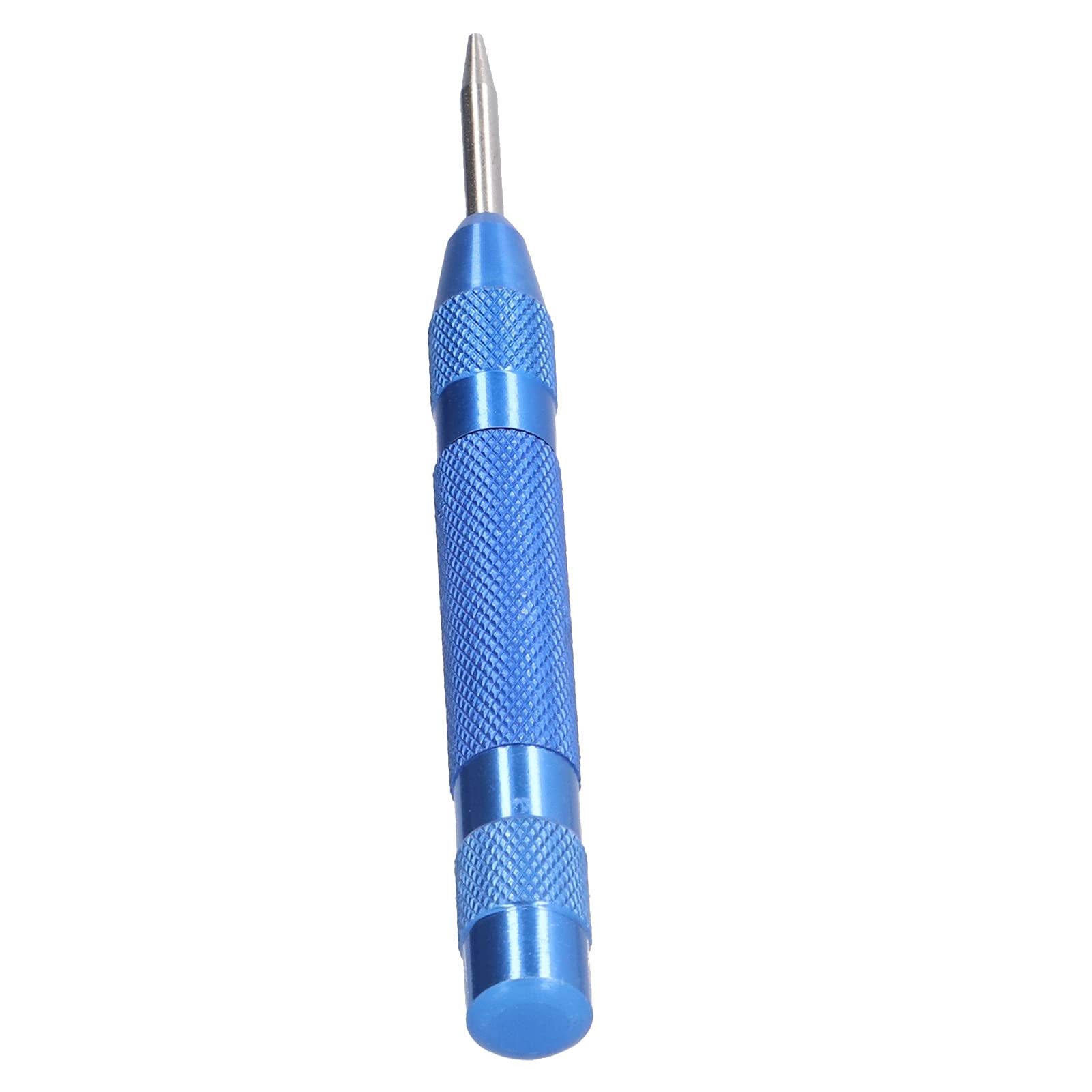Center Punch, Removable Tip Metal Center Punch Antiskid for Controlling Blow Force(Blue)