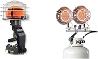 Vista 10 de Mr. Heater Paquete de Calentador de Propano Tank Top de 45,000 BTU 540° con Calentador de Propano Little Buddy de 3,800 BTU Seguro para Interiores