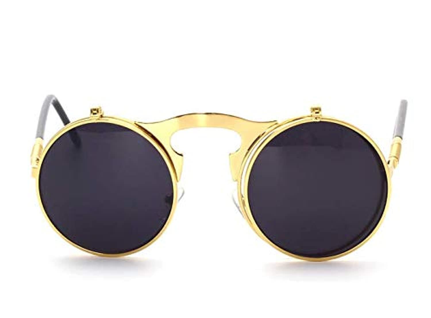 Sponsored Ad – Steam Punk Clamshell Sunglasses Round Vintage Retro Designer For men women