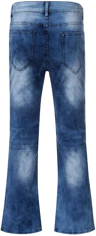 Pantaloni A Zampa Uomo - Denim Vintage Con Gamba Svasata E Vita Bassa - Foto 9