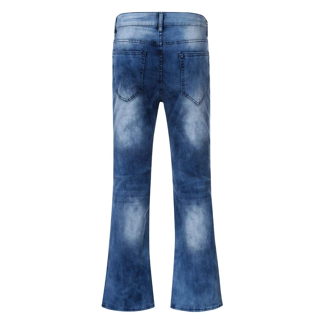 Jeans Herren hoch Schlaghosen ausgestellt Jeanshose Schlaghose mit großem Schlag Used Dunkelblaue ausgestellte Jeanshose Hose mit weitem Bein hip hop Felsen Hose
