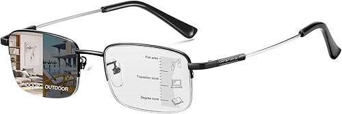 Lentes de lectura fotocromáticos progresivos multienfoque con bloqueo de luz azul, lectores de computadora para hombres y mujeres