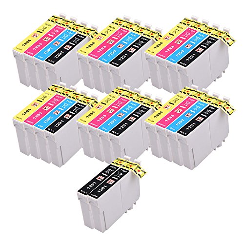 PerfectPrint - Lot de 26 cartouches d'encre de rechange Équivalents T1291 T1292 T1293 T1294 (T1295) Pour imprimante Epson Office B42WD BX305F BX305FW Plus BX320FW BX630FW BX525WD BX625FWD BX635FWD BX535WD BX925FWD BX935FWD WF-7515 WF-7015 WF-7525 SX420W SX425W SX620FW SX535WD SX525WD SX230 SX235W