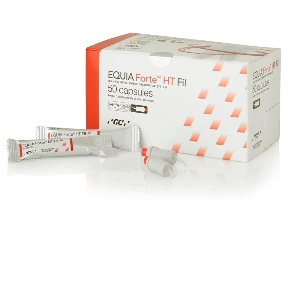 GC Equia Forte HT Fil Posterior Dental Restorative A2 50/Bx – Self-Adhesive, High Strength, Bulk Fill, Wear Resistant