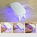 Uv Lamp Nails Dryers with 2 Timers, Mini Uv Led Nail Lamp Resin Curing Light 6 Led Gel Polish Light Portable Small Uv Lights for Gel Nails and Regular Polish (White)