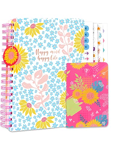 Image of Doodle I The Happiness 2024 Planner I Undated B5 Planner + 4 Sticker Sheets + 64 Pages Pocket Planner with Premium Gift Box | Tear Away Note Cards & Quote Cards | Activity Pages | To do lists I 268 Pages I 80 GSM I Wiro Bound I (Happy Notes)