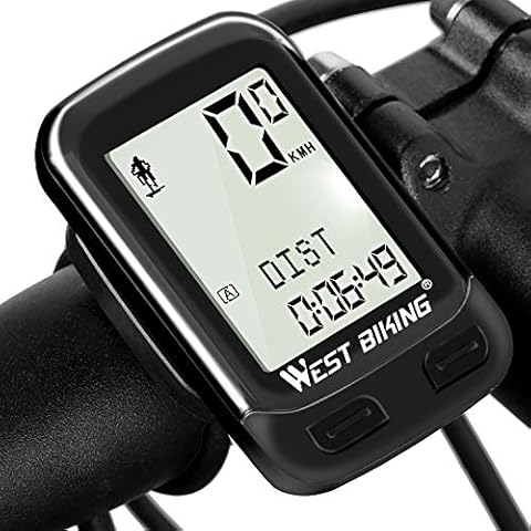 Bike Computer Wireless Waterproof Bicycle Odometer Speedometer Automatic Wake-up 22 Function Cycling Computer User A/B LCD Backlight 5 Language Displays Cycling Accessories Outdoor Exercise Tool Cover