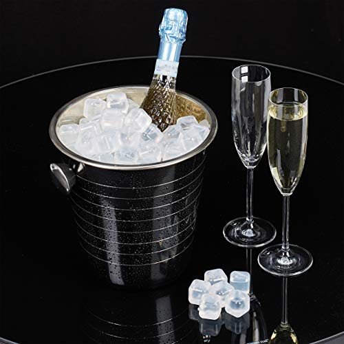 1000 x herbruikbare ijsblokjes, ijsklontjes voor drankjes, plastic ijsblokjes, vierkant, transparant - Image 3