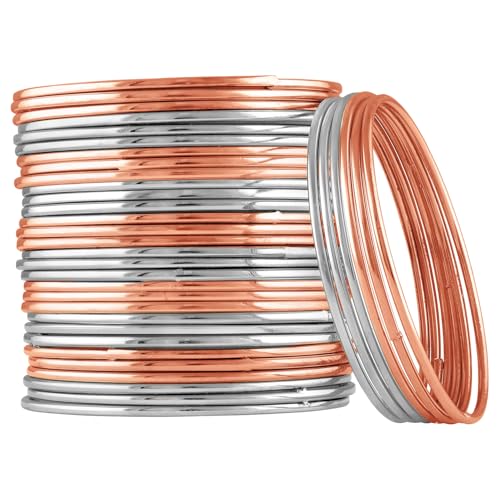 Aheli Rose Gold & Silver Color Bangles Fashion Jewellery for Women 2.6 inch by Aheli - Used condition - Image 6