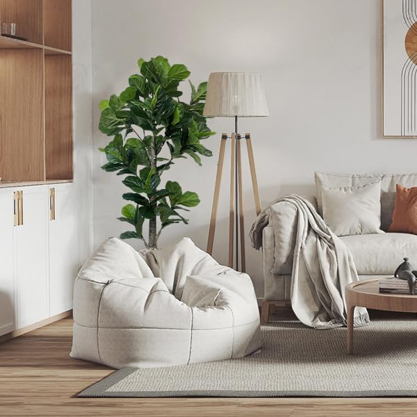 Miniatura 7 de Aveyas Árbol de higuera artificial de hoja de violín de 6 pies para decoración del hogar, 6 pies, planta sintética, árboles de seda falsos de ficus