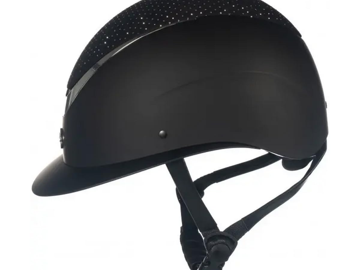 HKM Uniseks Alarion Diamond Kask jeździecki Czarny/Srebrny S