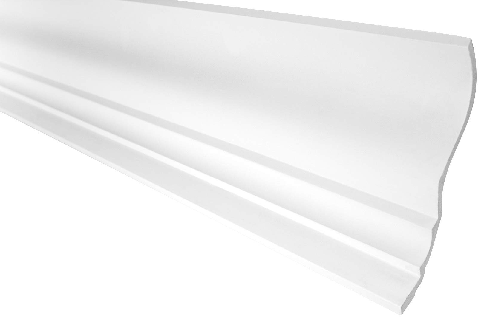 GRAND DECOR Modanature per stucchi a soffitto moderne, schiuma rigida PU bianca - 2m modanature per soffitto lisce decorative modanature (2 metri P811)