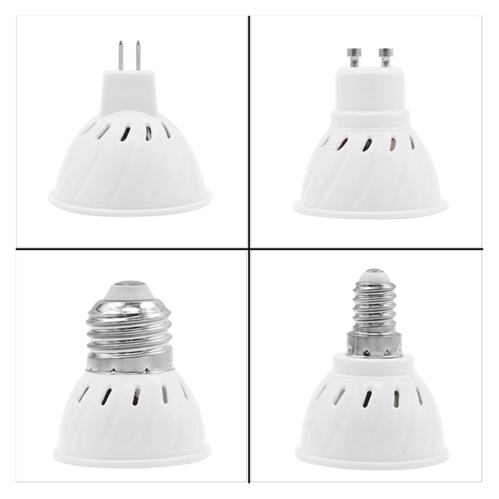 10 pz LED Lampada E27 E14 GU10 MR16 220 V LED Lampadina Faretto 48 60 80 LED 2835 Faretto (Color : Cold White, Size : GU10-80LEDS)