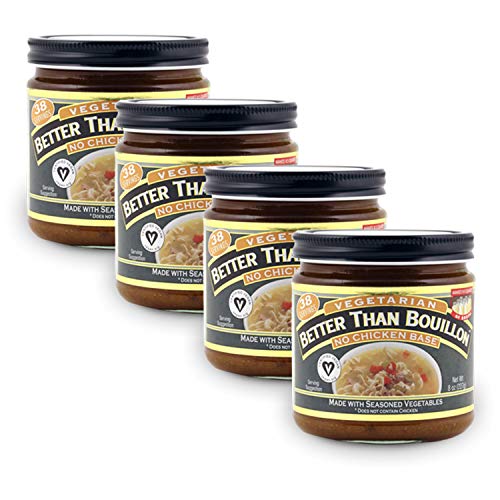 Better Than Bouillon Vegetarian No Chicken Base 8 oz (Pack of 4)