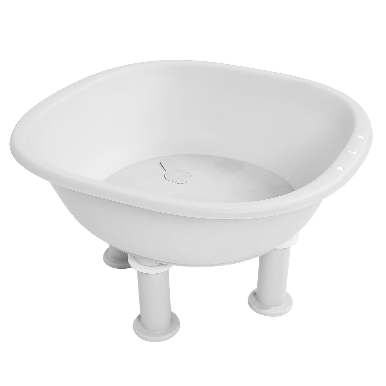 Schwangerschafts-Bidet-Hämorrhoiden-Sitzbad, Klappbare Beine, Großes Fassungsvermögen, Versiegelter Abfluss, für Mütterpflege, Fußbad, Wäsche (WHITE)