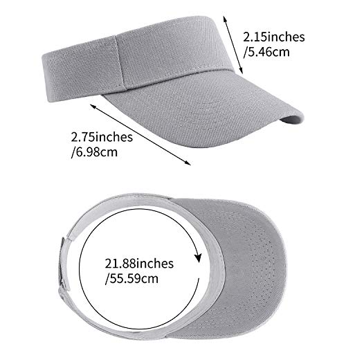 Aodaer 5 Pack Cotton Sun Visor Hats Adjustable Sports Sun Visors For Women Men Outdoor #TOP1