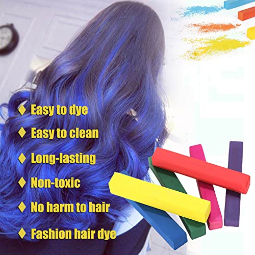 Hair Chalk, Phantomsky 12 Bright Colors Temporary Hair Color For Girls And Boys, Girls Toys Birthday Halloween Christmas Gifts – Washes Out With Shampoo #TOP4