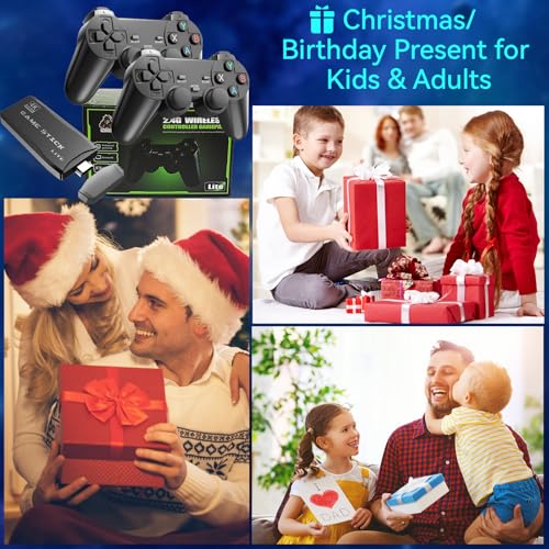 Wireless Retro Game Console, Retro Game Stick with Built-in 15 Emulators & 20,000+ Games, Retro Gaming Console 4K Hdmi Output, 2 2.4GHz Wireless Game Controllers, Plug and Play Video Games (64 GB) - Image 8