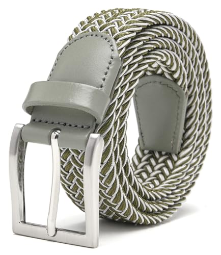 Image of Fabio Valenti Men's Stretch Belt,Woven Braided Web Belt 1 3 /8 for Golf Casual Pants Shirts Jeans