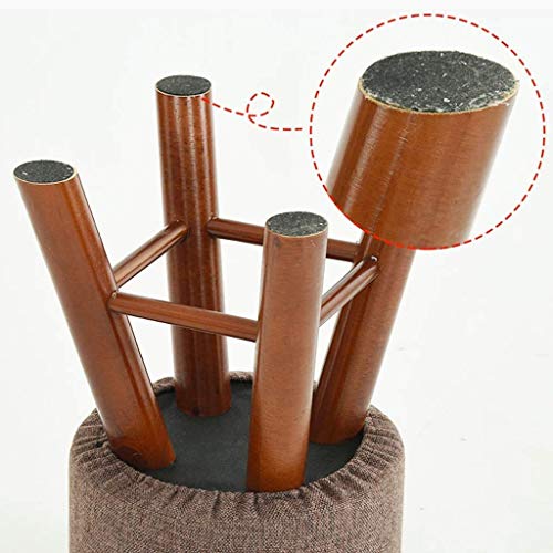 Reposapiés acolchado con asiento cómodo de lino y base estable 7