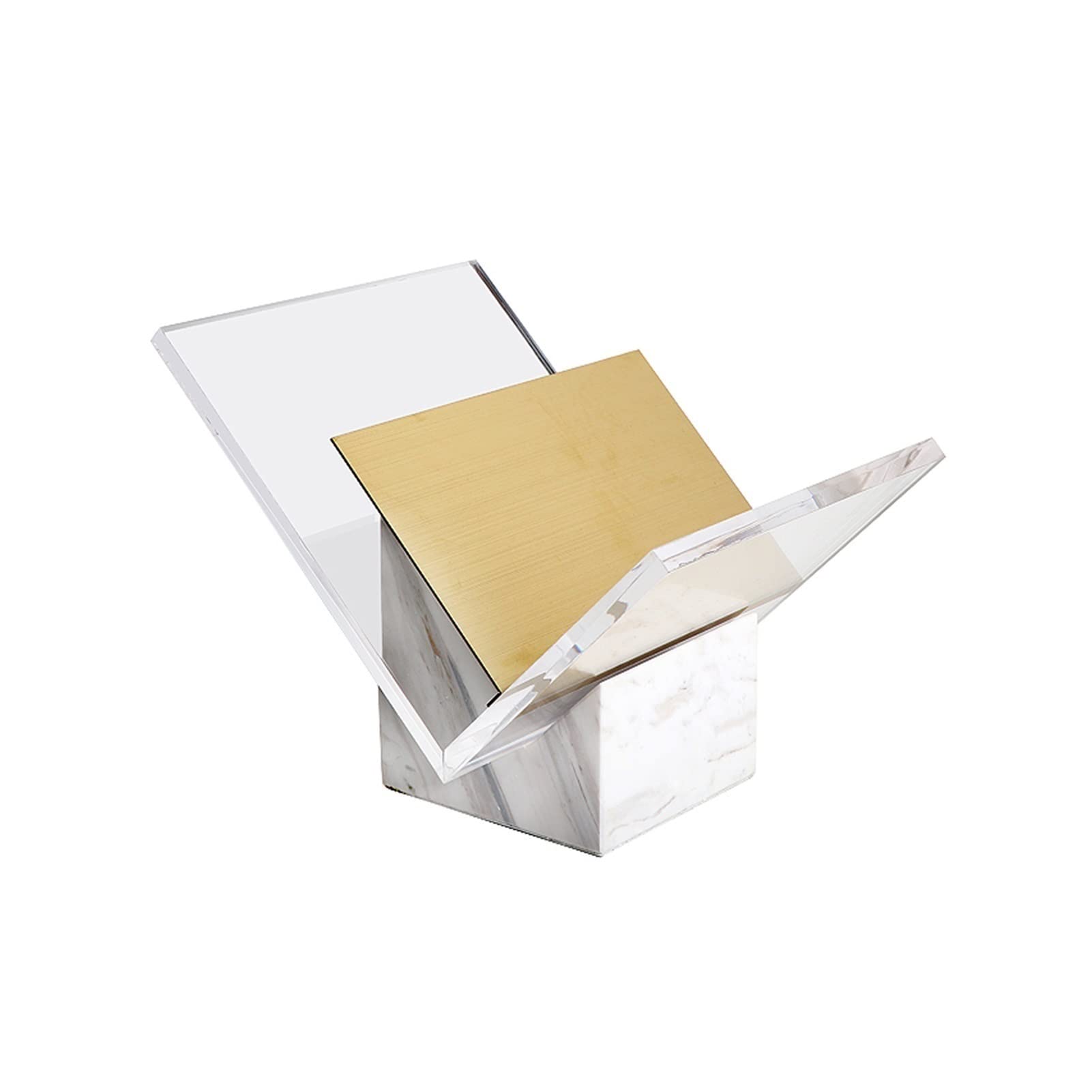 Sujetalibros de acrílico transparente para organizar revistas en casa y oficina