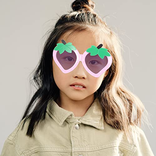 Toddler Strawberry Sunglasses - 4 Pairs Assorted Colors for Kids4