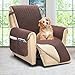 ASHLEYRIVER Reversible Recliner Chair Cover, Sofa Covers for Dogs,Sofa Slipcover,Couch Covers for 3 Cushion Couch,Couch Protector(Recliner Oversize:Chocolate/Beige)
