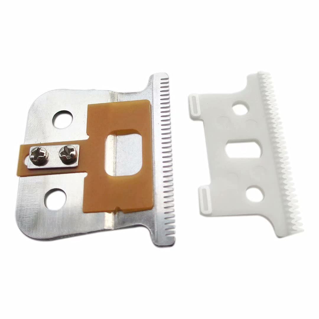 USonline911 Premium Adjustable Replacement T Blade Carbon Steel Blade Trimmer Replacement Blade for Andis Blackouts, GTX, Andis T-Outline-r Silver