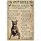 Amazon.com: HERYNLRN Retro Tin Signs Vintage Style A Pit Bull House ...