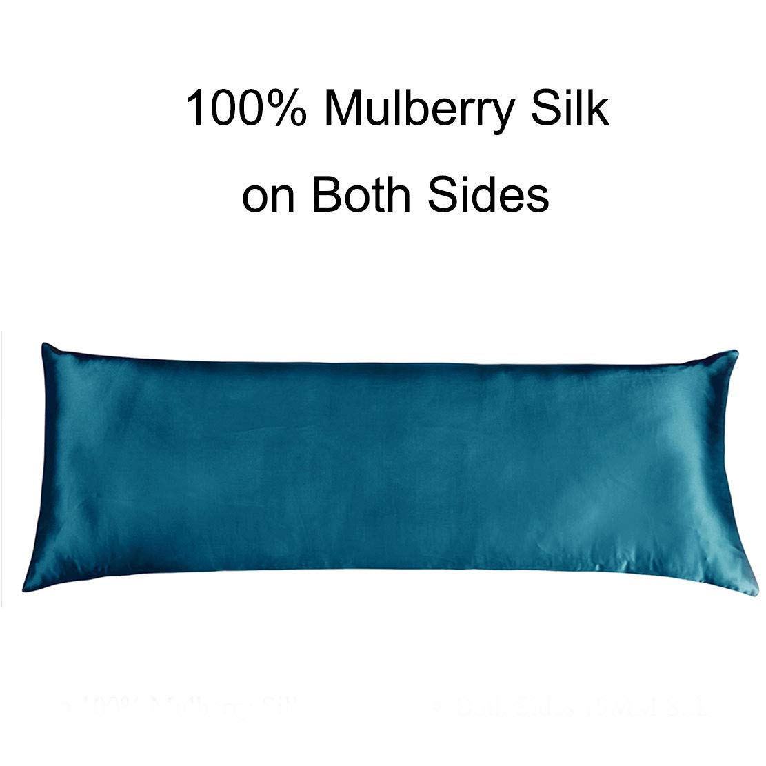 Funda de almohada corporal 100 % de seda para cabello y piel con cremallera oculta, funda de almohada corporal de seda de 20 momme, funda de almohada de maternidad de seda de morera pura para