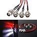 ShareGoo 4Leds LED Light Headlights Taillight Kit Accessories for Traxxas HSP Tamiya Redcat RC4WD Axial SCX10 RC Car Truck Tank Crawler(2 Red +2 White)