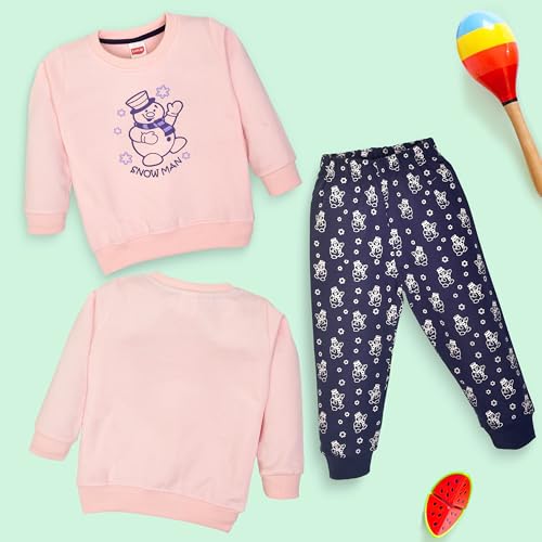 Image of LuvLap Baby Boys Full Sleeve Sweatshirt & Pyjama Sets, Pack of 2