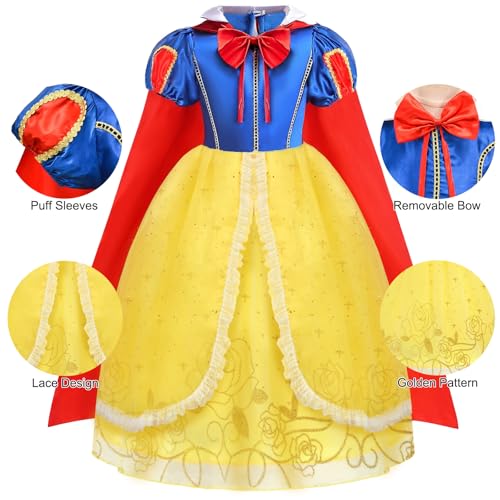 Disfraz princesa para niñas 7-8 años capa corona miniatura 5