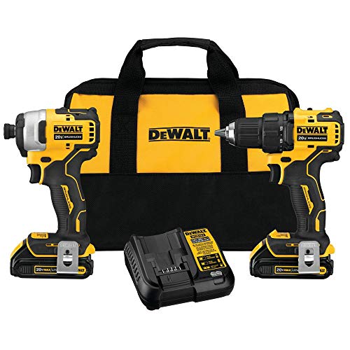 DeWalt DCK278C2 ATOMIC 20-Volt MAX Lithium-Ion Brushless Cordless Compact Drill/Impact Combo Kit (Non-Retail Packaging)